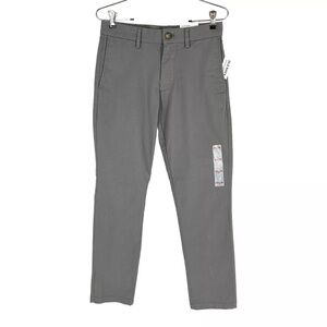 NEW Old Navy Chino Pants Mens Size 28x30 Gray Stretch Slim Fit Casual Uniform